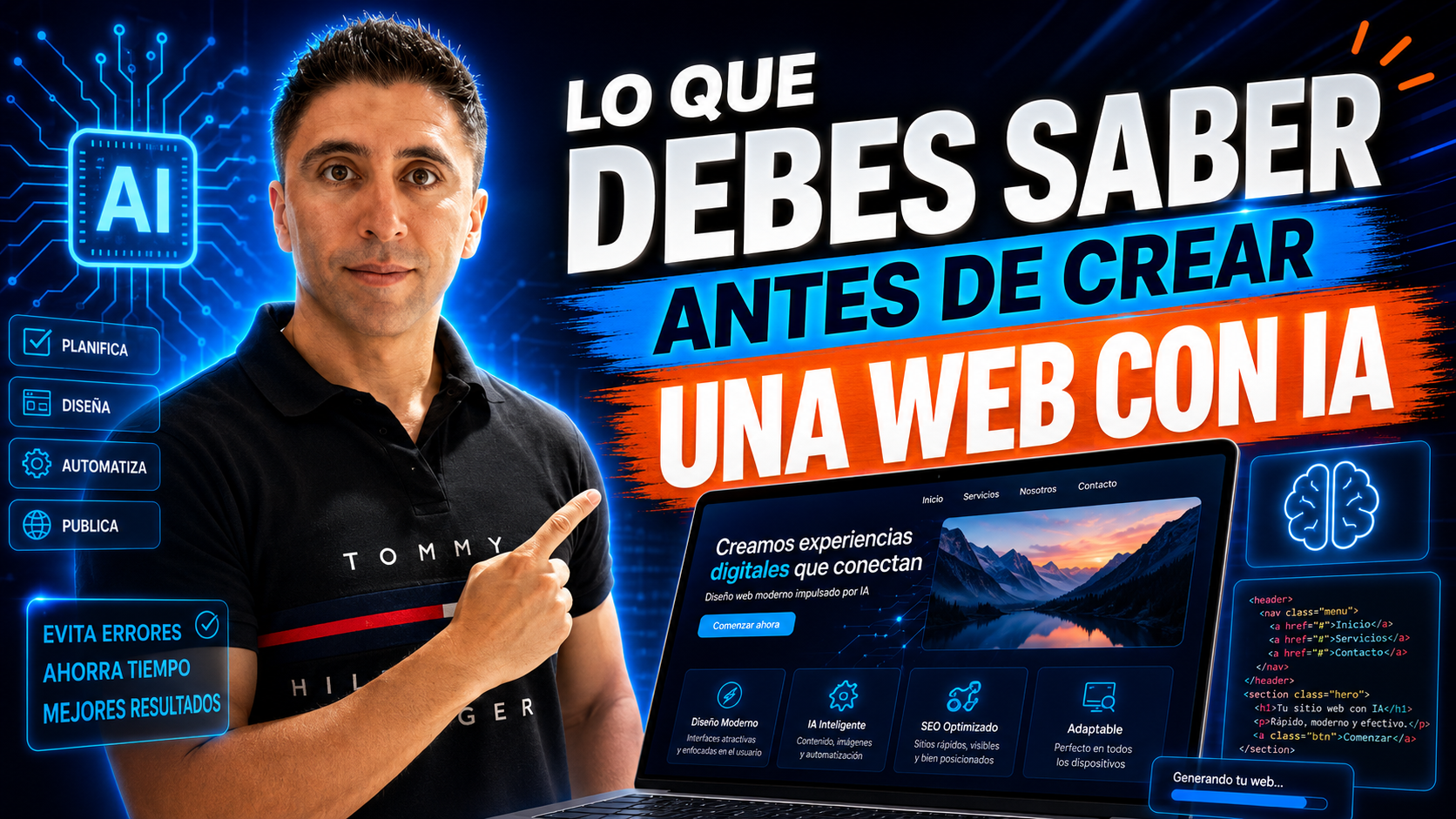 LO QUE DEBES SABER ANTES DE CREAR UNA WEB CON IA