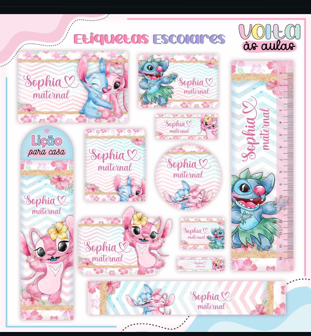 Etiquetas Escolares - hoja A4