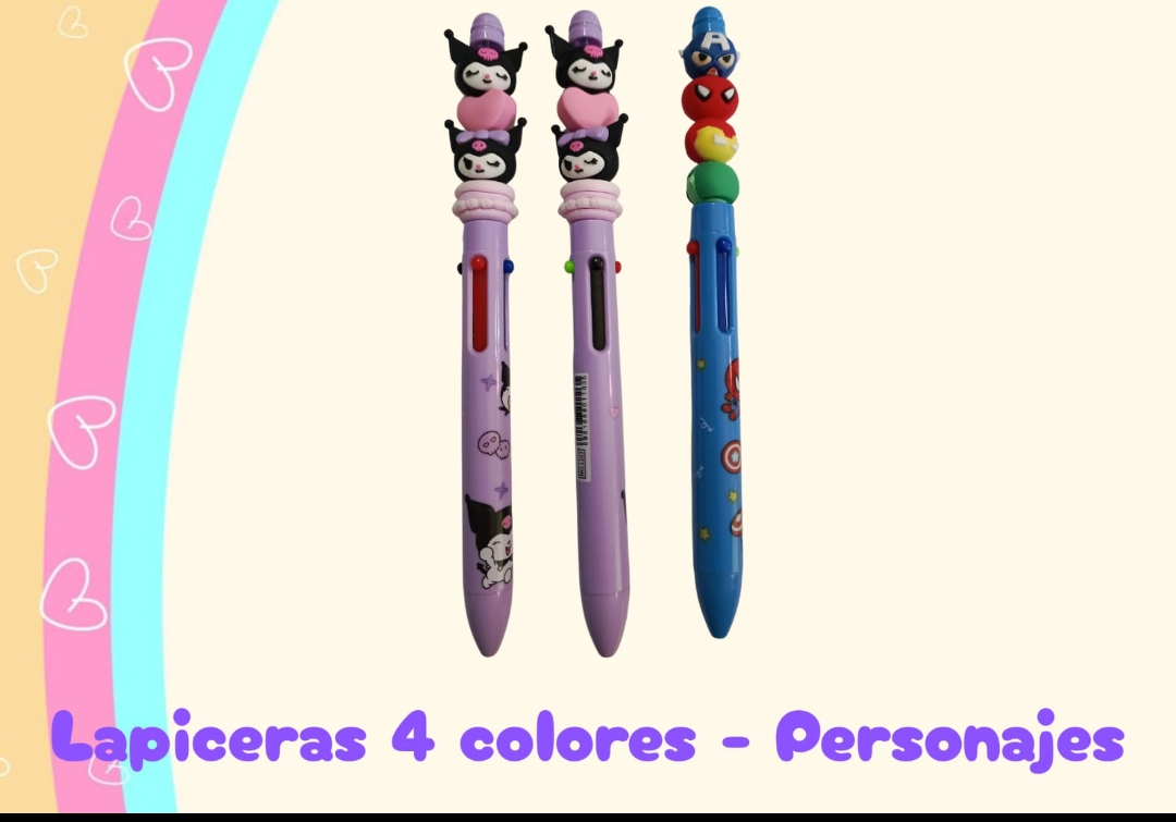 Lapiceras 4 colores